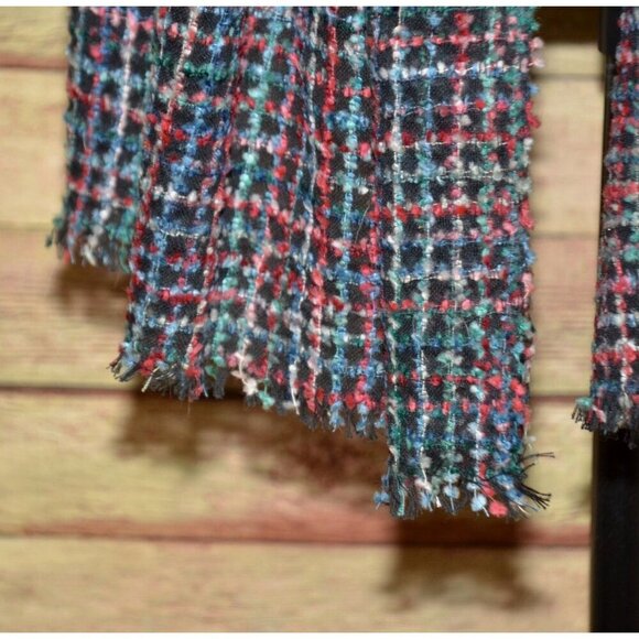 NWT J.Jill Ladies Scarf Black Multi Color Wide Wrap 20" X 70" - Picture 5 of 9